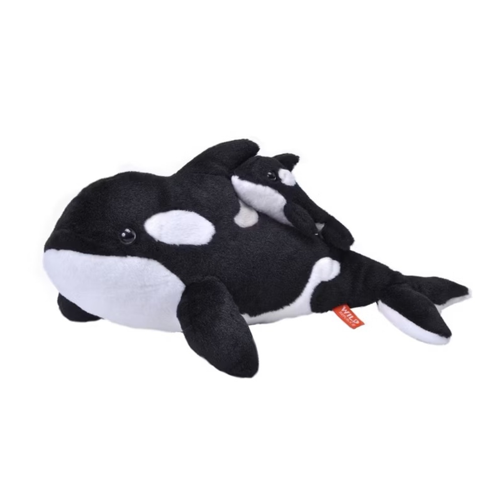 Mom & Baby Orca 12” Plushie eco